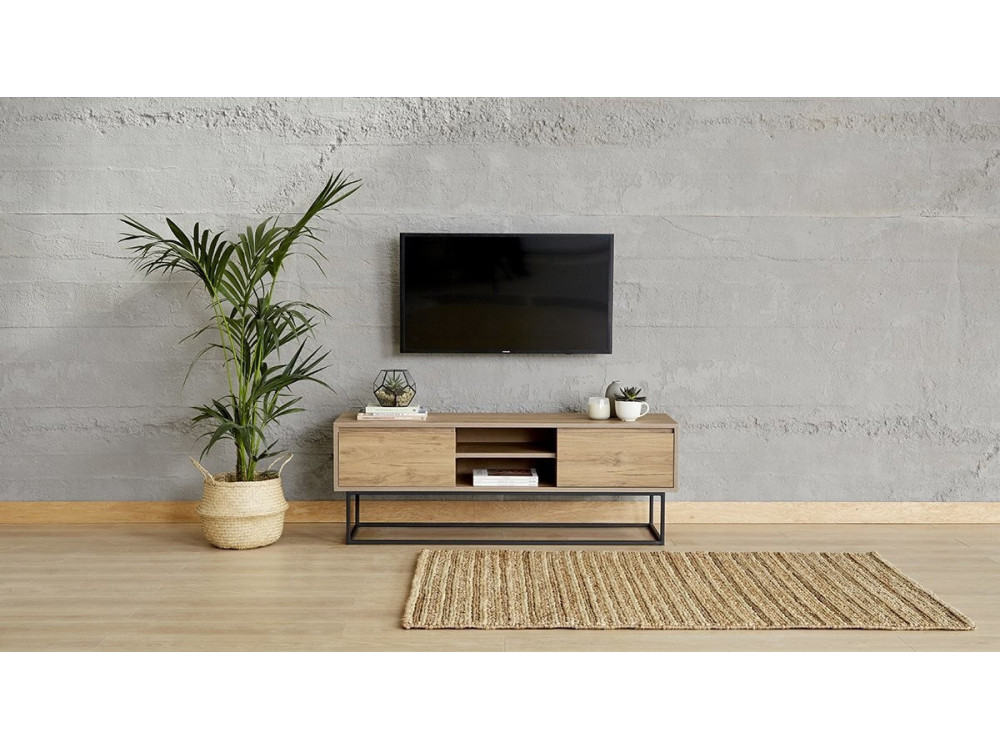 Houten TV-meubel "Laxus" - 140 x 40 x 50 cm - Bruin