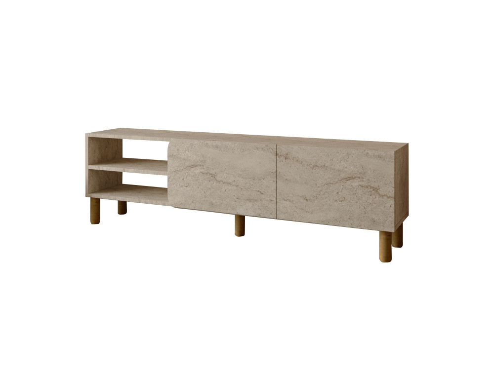 Houten TV-meubel "River" - 150 x 31 x 48 cm - Travertin