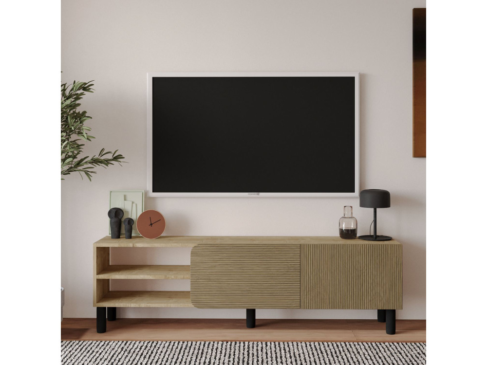 River" houten TV-meubel - 150 x 31 x 48 cm - Beige