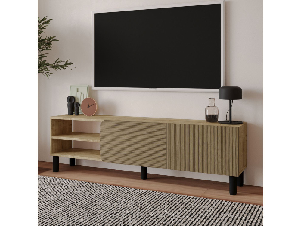 River" houten TV-meubel - 150 x 31 x 48 cm - Beige