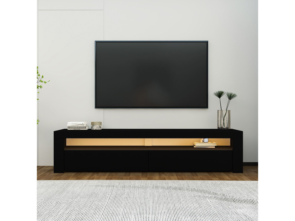 Houten TV-meubel "Bati" - 150 x 36 x 46 cm - Zwart