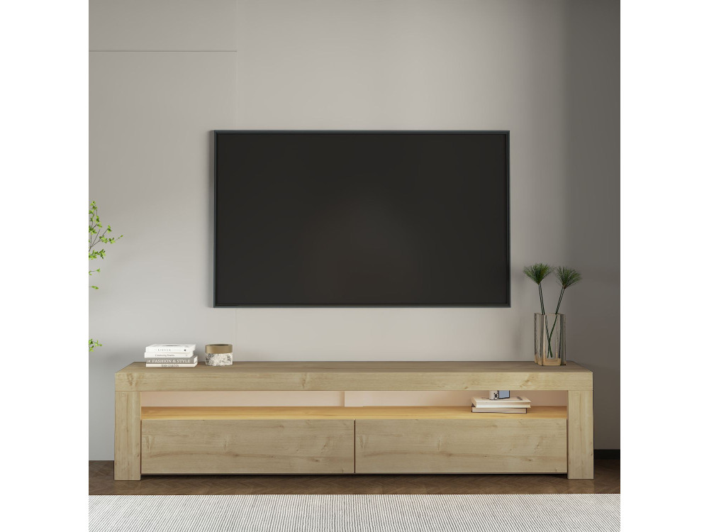 Houten TV-meubel "Bati" - 150 x 36 x 46 cm - Beige