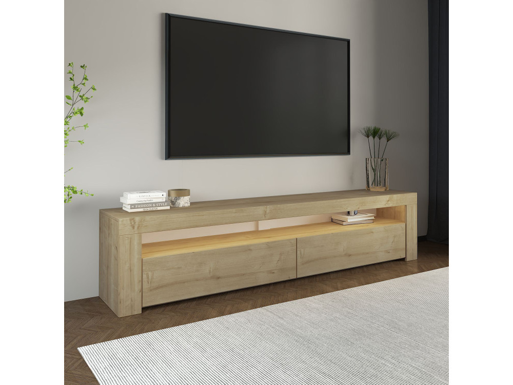Houten TV-meubel "Bati" - 150 x 36 x 46 cm - Beige