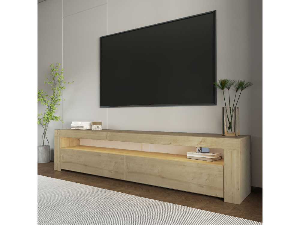 Houten TV-meubel "Bati" - 150 x 36 x 46 cm - Beige