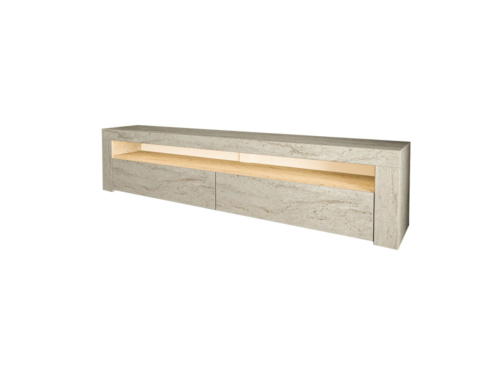 Houten TV-meubel "Bati" - 150 x 36 x 46 cm - Travertin