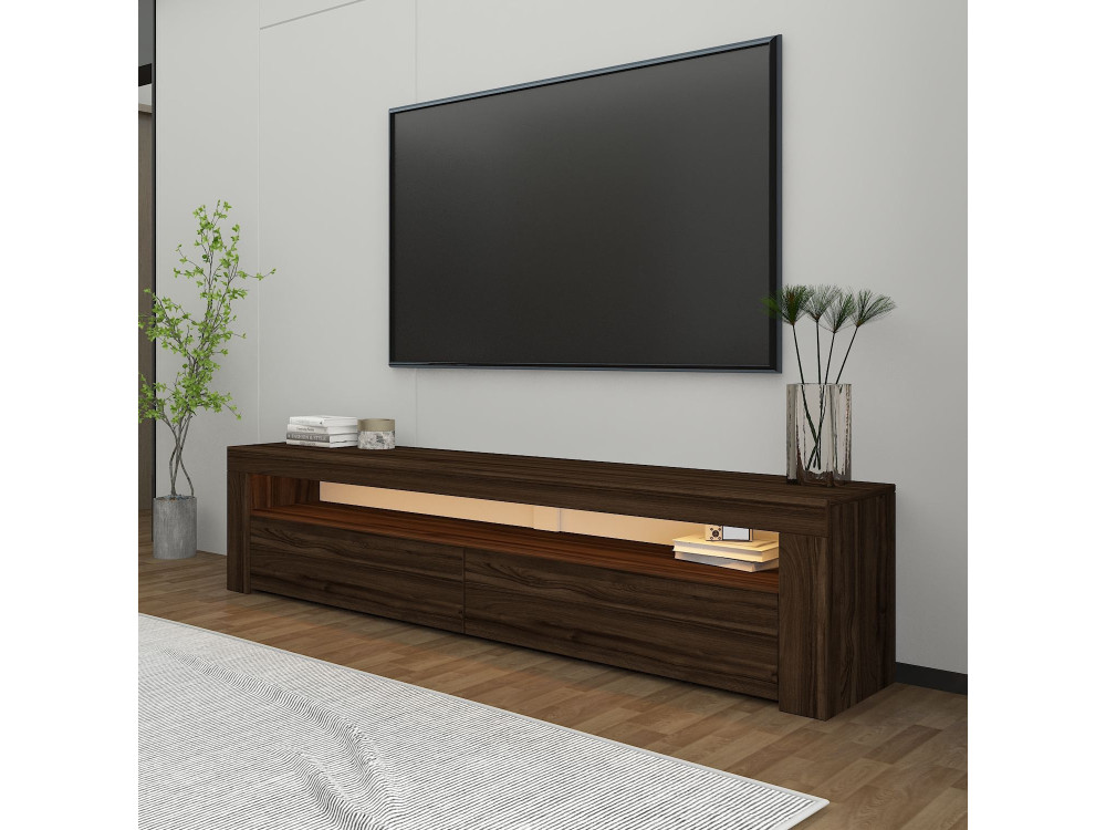 Houten TV-meubel "Bati" - 150 x 36 x 46 cm - Bruin