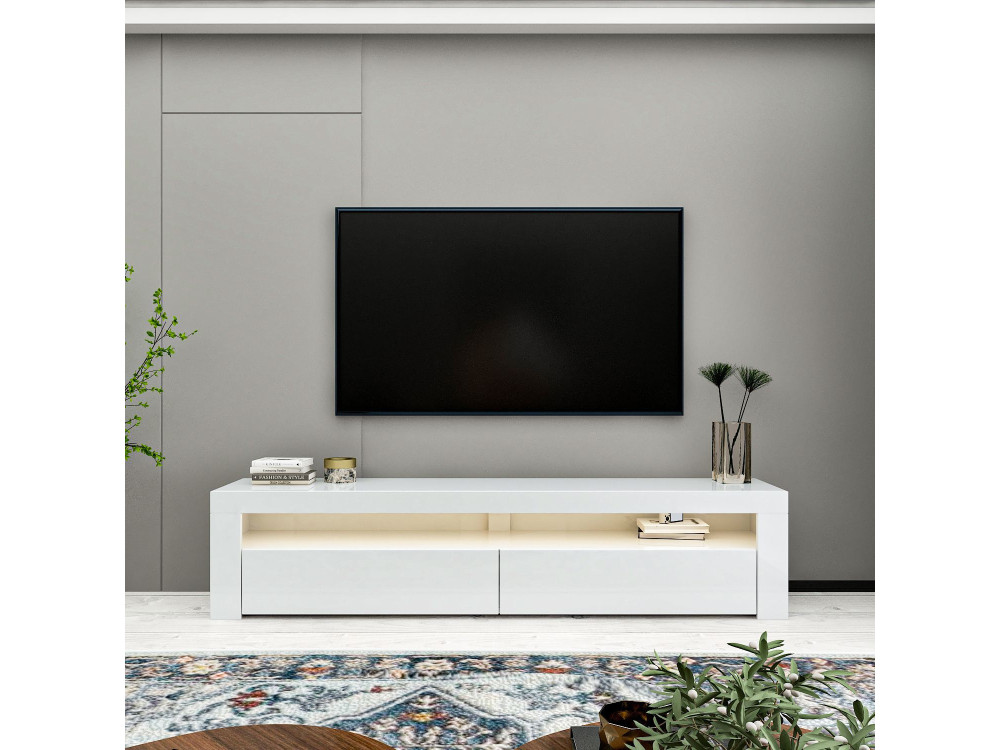 Houten TV-meubel "Bati" - 150 x 36 x 46 cm - Wit