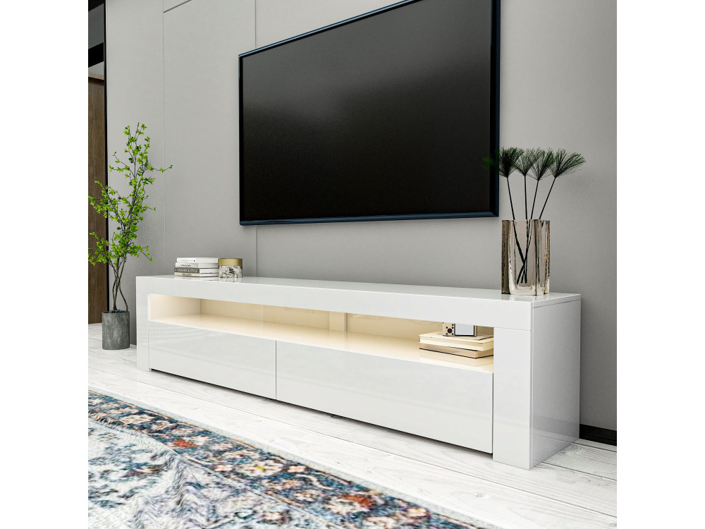 Houten TV-meubel "Bati" - 150 x 36 x 46 cm - Wit