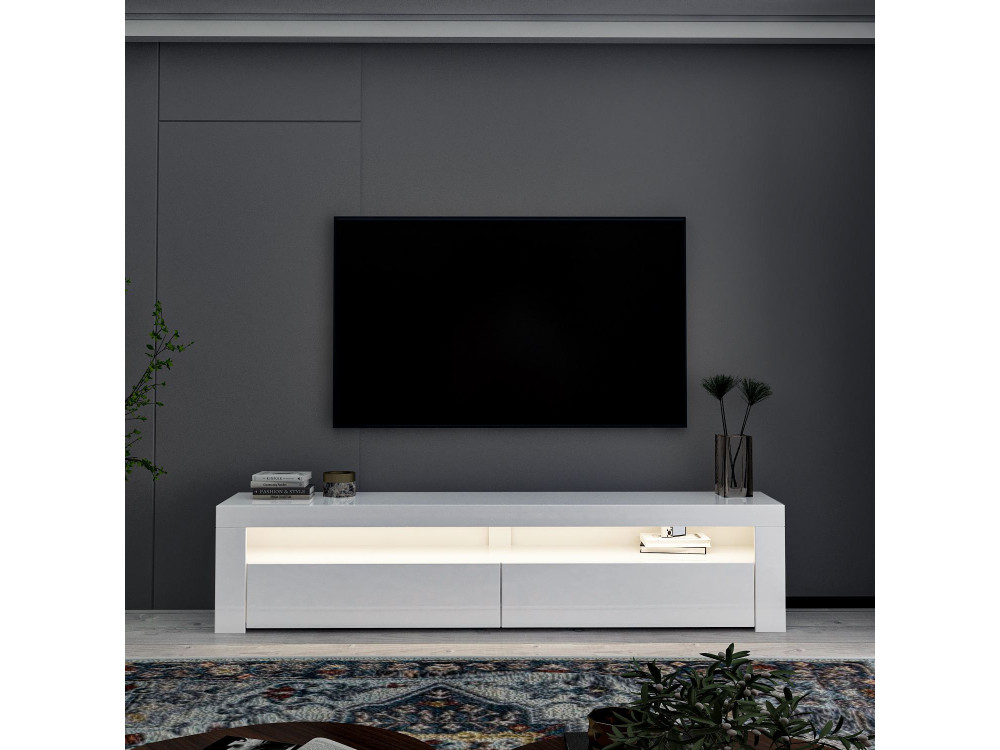 Houten TV-meubel "Bati" - 150 x 36 x 46 cm - Wit