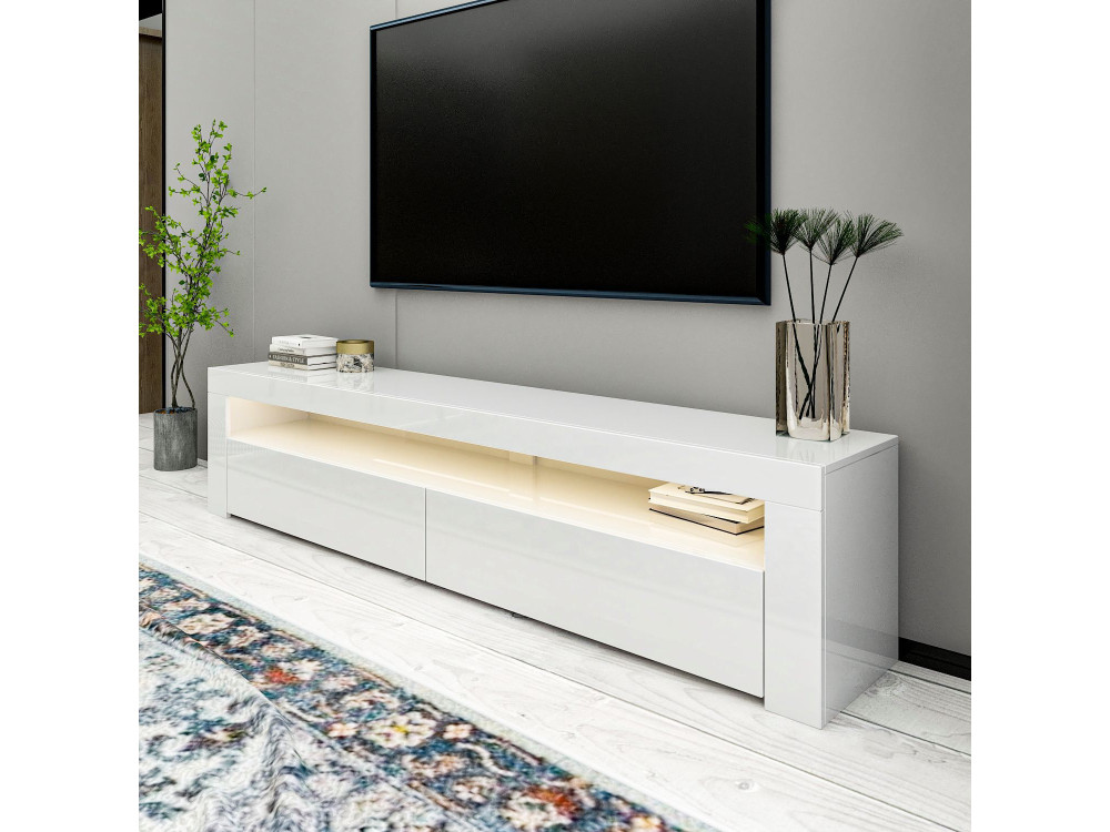 Houten TV-meubel "Bati" - 150 x 36 x 46 cm - Wit