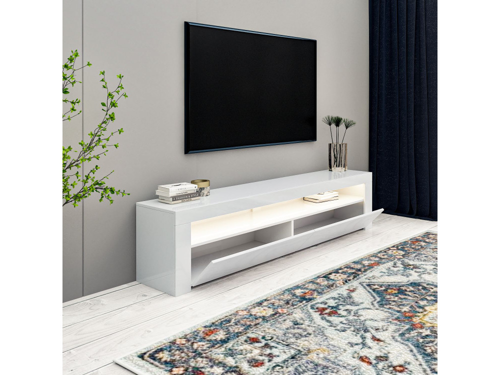 Houten TV-meubel "Bati" - 150 x 36 x 46 cm - Wit