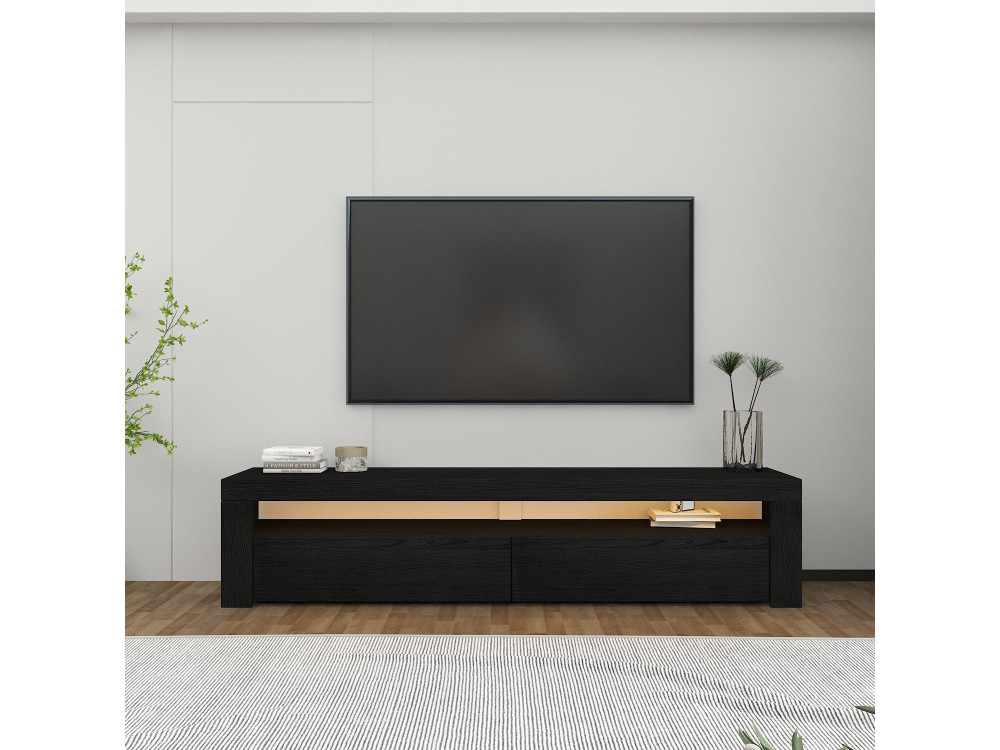 Houten TV-meubel "Bati" - 150 x 36 x 46 cm - Zwart