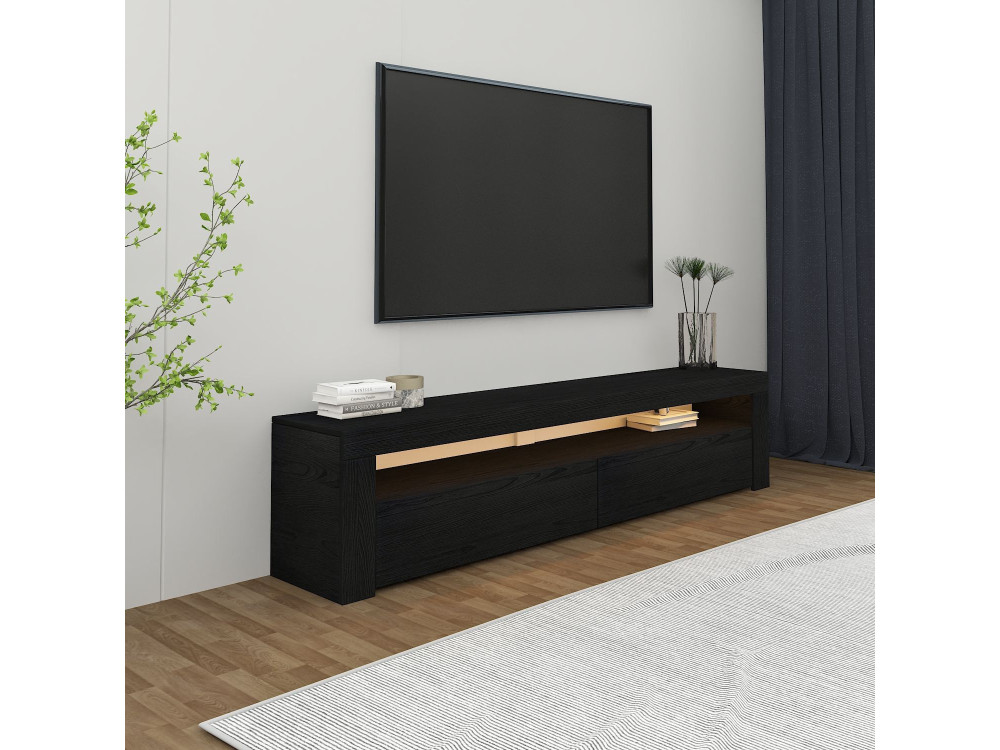 Houten TV-meubel "Bati" - 150 x 36 x 46 cm - Zwart
