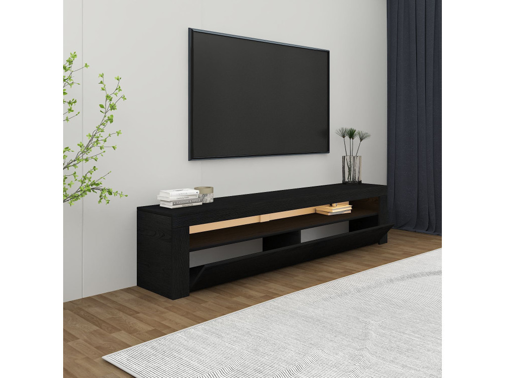 Houten TV-meubel "Bati" - 150 x 36 x 46 cm - Zwart