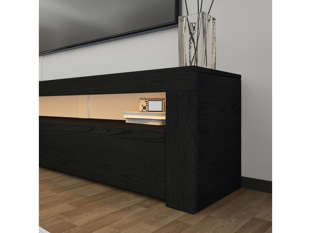 Houten TV-meubel "Bati" - 150 x 36 x 46 cm - Zwart