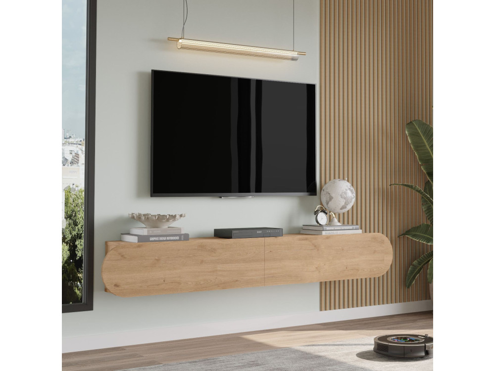Houten TV-standaard LUM1 - 180 x 31 x 29 cm - Beige