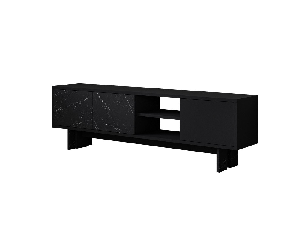Houten TV-meubel "Ravello" - 150 x 30 x 45 cm - Zwart