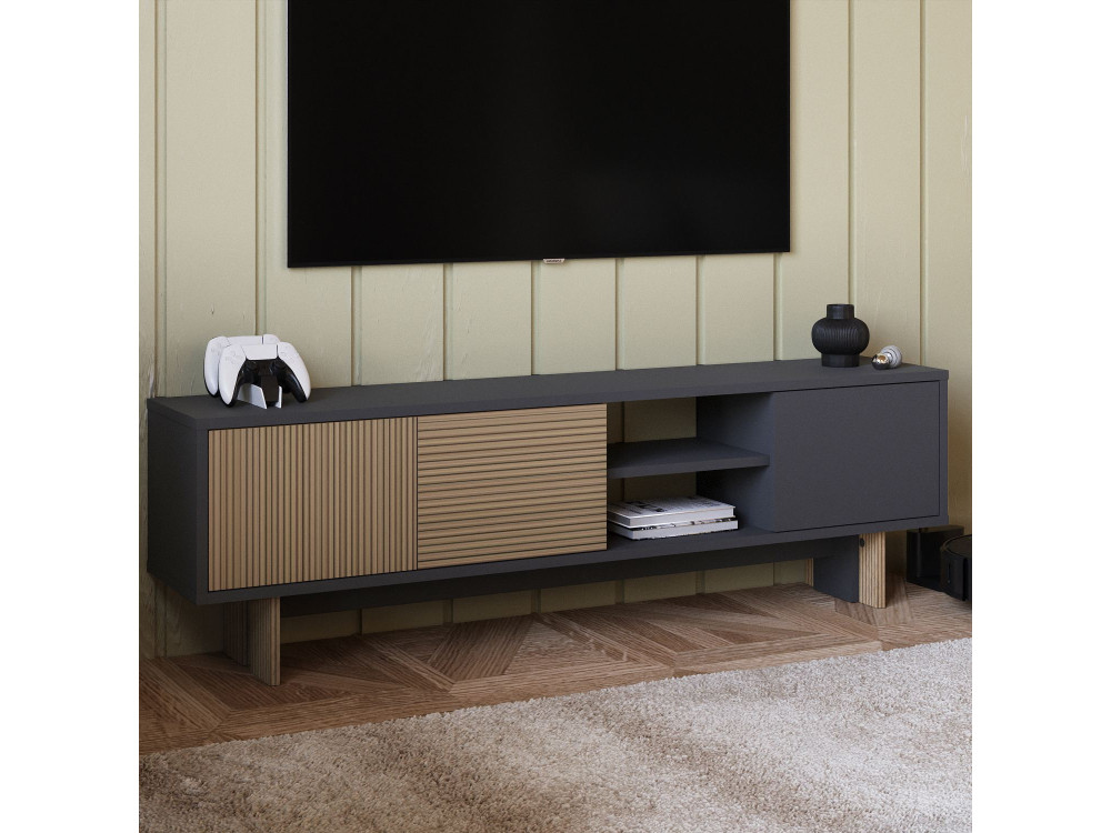 Houten TV-meubel "Ravello" - 150 x 30 x 45 cm - Bruin