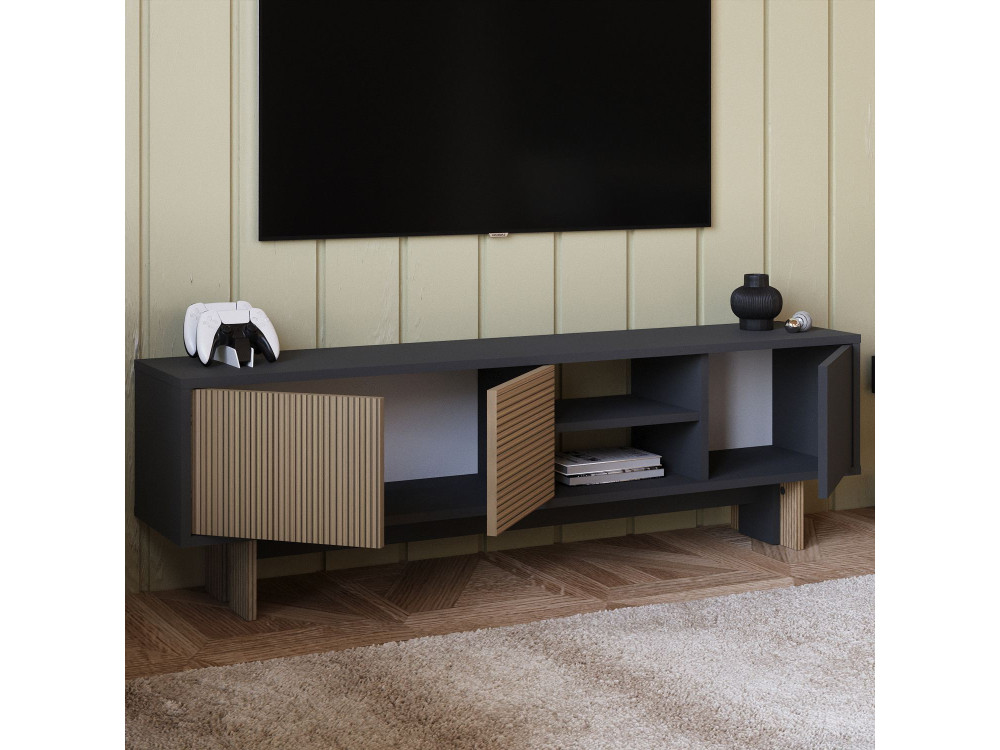 Houten TV-meubel "Ravello" - 150 x 30 x 45 cm - Bruin