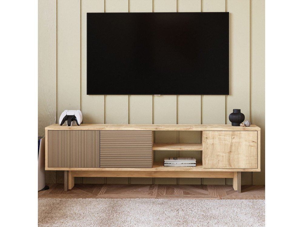 Houten TV-meubel "Ravello" - 150 x 30 x 45 cm - Beige