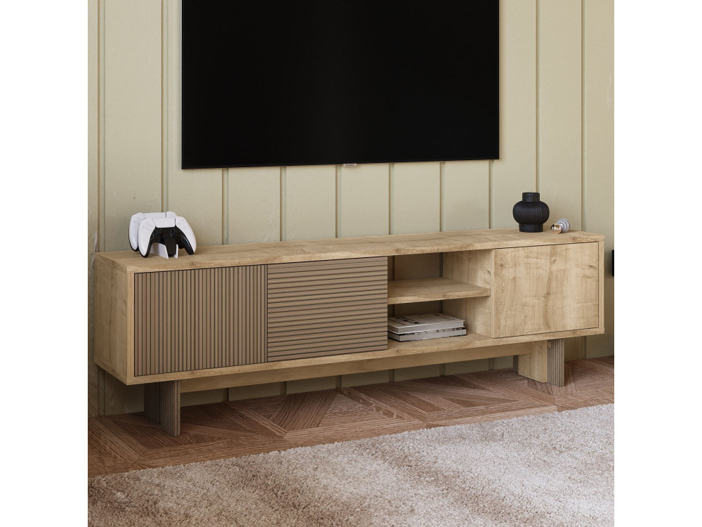 Houten TV-meubel "Ravello" - 150 x 30 x 45 cm - Beige
