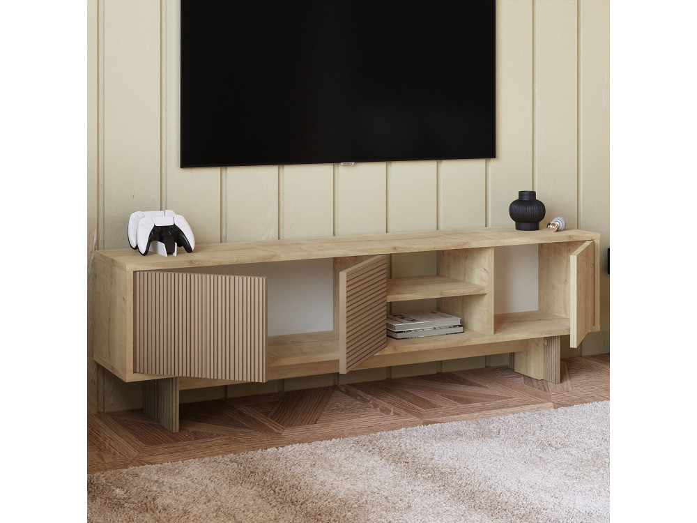 Houten TV-meubel "Ravello" - 150 x 30 x 45 cm - Beige