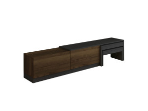 Nest" houten TV-meubel - 180 x 30 x 36 cm - Bruin