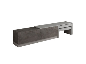 Nest" houten TV-meubel - 180 x 30 x 36 cm - Grijs