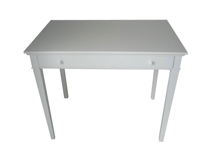 Sidetable - Bijzettafel tafel - Kleur: wit - 1 lade