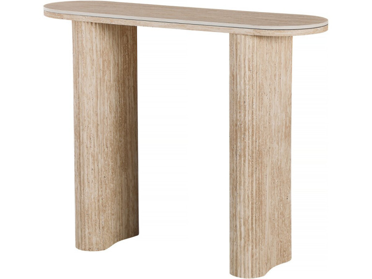 Consoletafel van keramiek travertijn "Alba" - 100 x 30 x 80 cm - Bruin