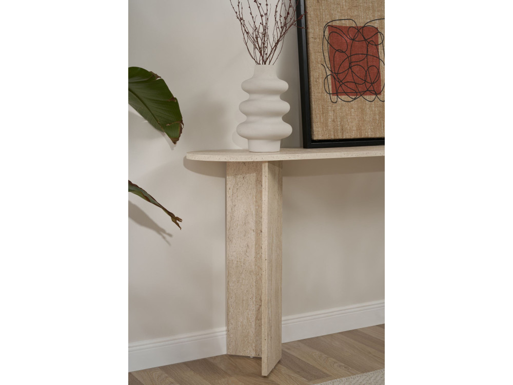 "Sira" houten dressoir - 150 x 35 x 75 cm - Travertijn