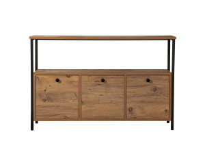 Houten console "Solace" - 120 x 29 x 77 cm - Zwart Atlantisch Grenen
