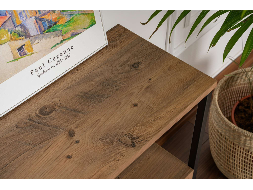 Houten console "Solace" - 120 x 29 x 77 cm - Zwart Atlantisch Grenen
