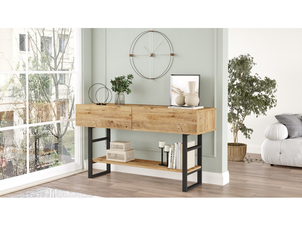 Houten console ML23" - 138 x 43 x 75 cm - Beige