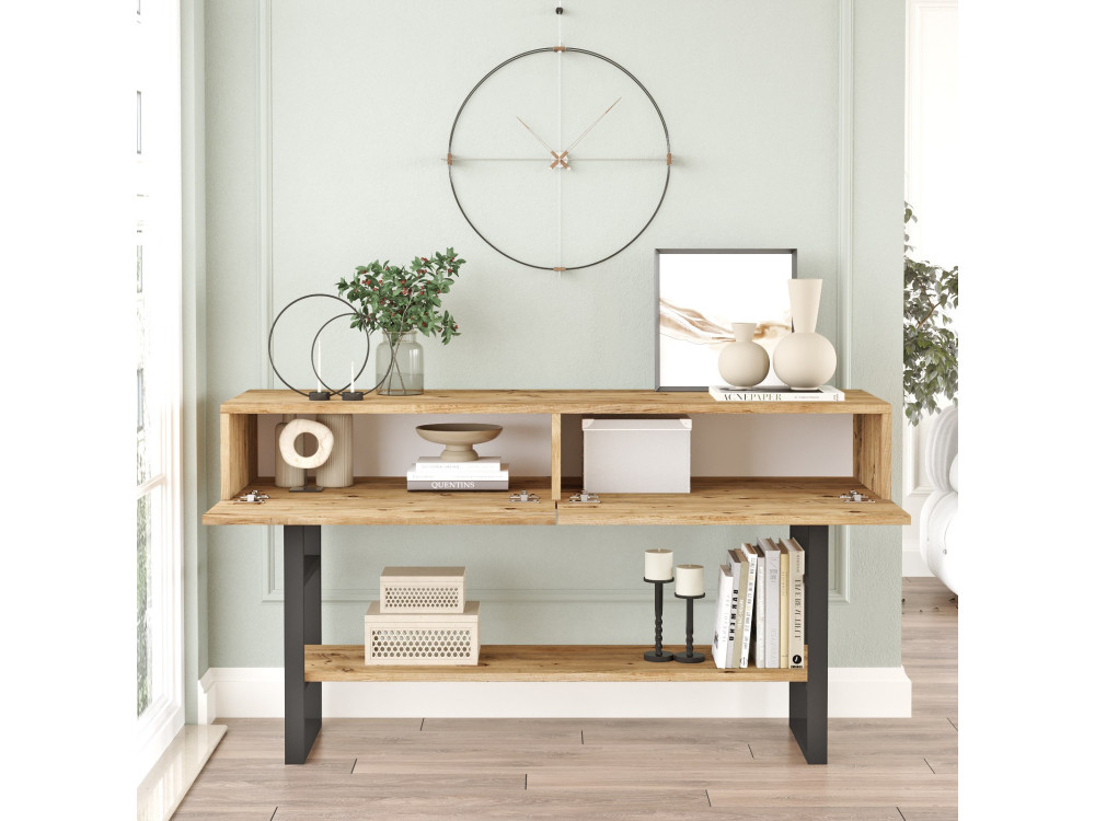 Houten console ML23" - 138 x 43 x 75 cm - Beige