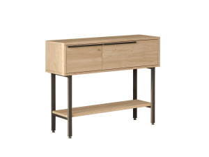 Calvin" houten console met spiegel - 100 x 30 x 76 cm - Bruin