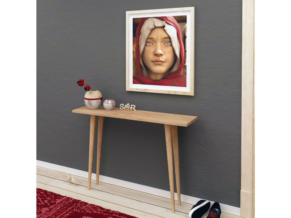 Houten console "Desidero" - 100 x 30 x 74 cm - Bruin