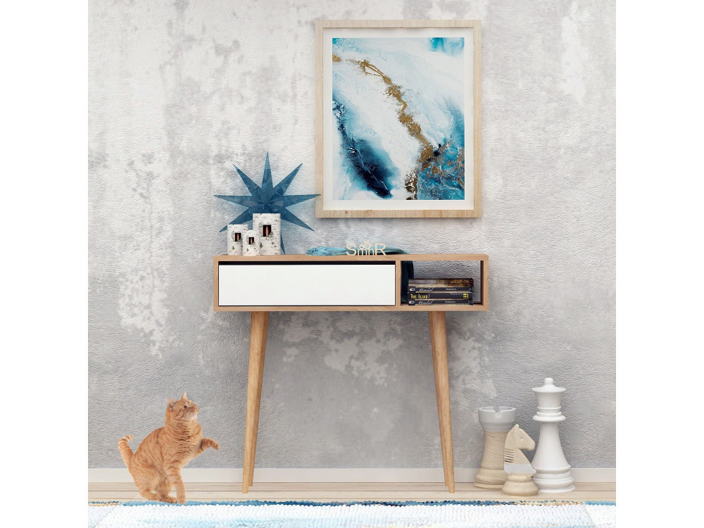 Houten console "Oseyo" - 100 x 30 x 94 cm - Bruin