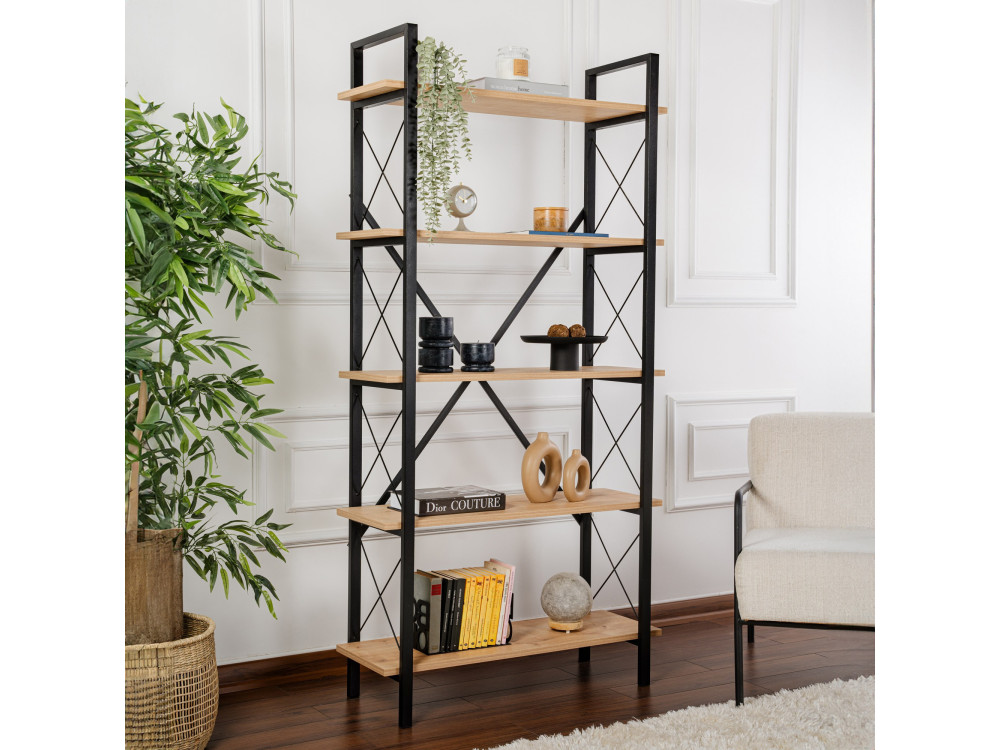 Houten boekenkast "Elysian" - 90 x 33 x 180 cm - BlackOak
