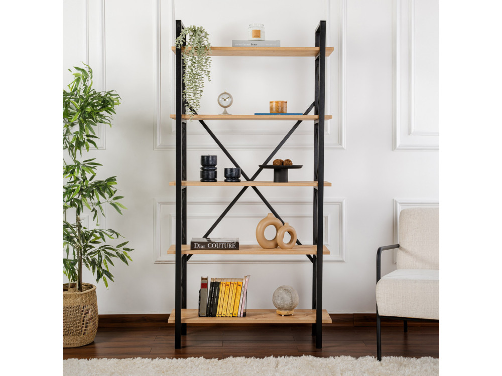 Houten boekenkast "Elysian" - 90 x 33 x 180 cm - BlackOak