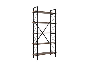 Houten boekenkast "Elysian" - 90 x 33 x 180 cm - NotenZwart
