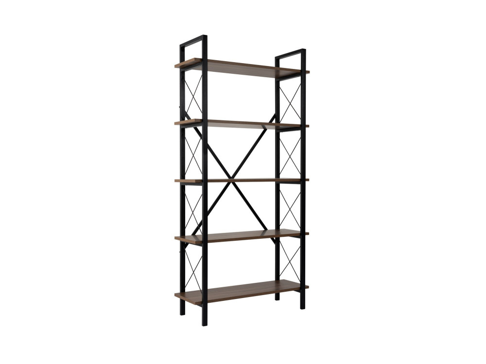 Houten boekenkast "Elysian" - 90 x 33 x 180 cm - NotenZwart