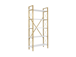Elysian" houten boekenkast - 90 x 33 x 180 cm - Witgoud