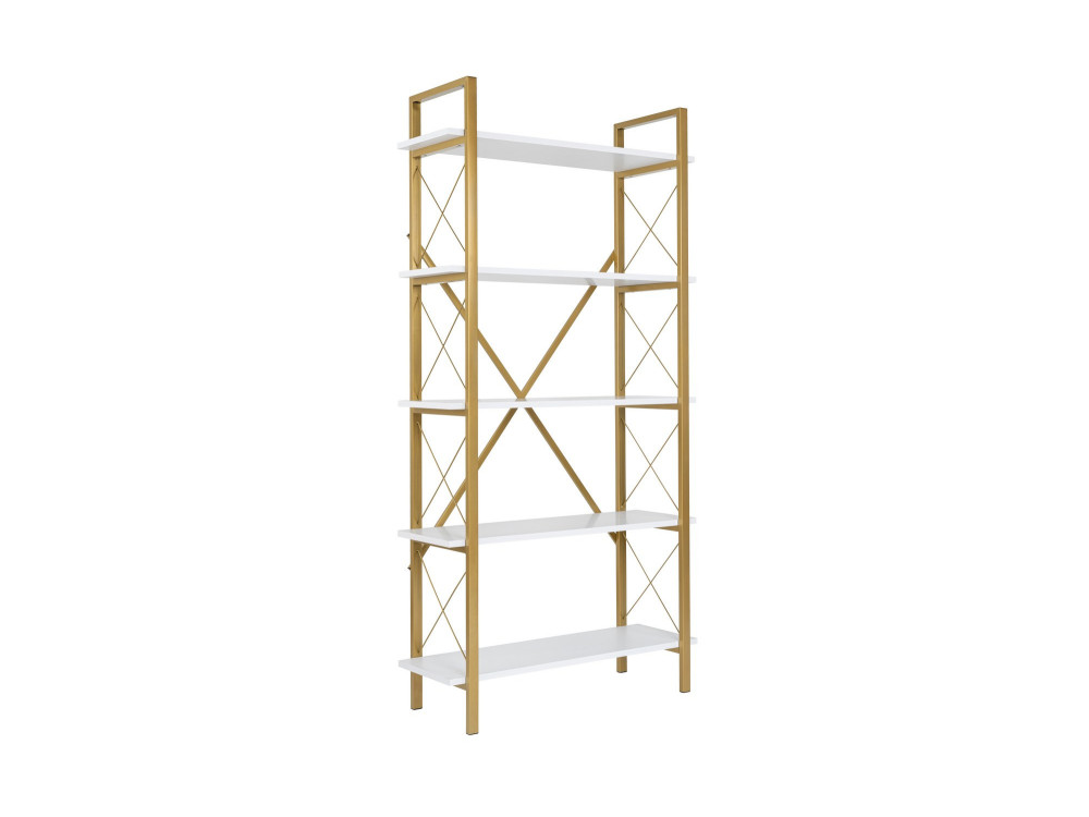 Elysian" houten boekenkast - 90 x 33 x 180 cm - Witgoud