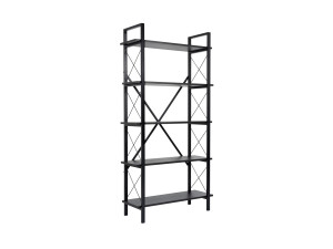 Houten boekenkast "Elysian" - 90 x 33 x 180 cm - Zwart HoutZwart Hout
