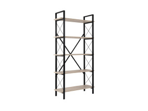Houten boekenkast "Elysian" - 90 x 33 x 180 cm - TravertinZwart