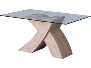 Eettafel keukentafel tafel "Mona" 150 x 90 x 74 cm - Eiken