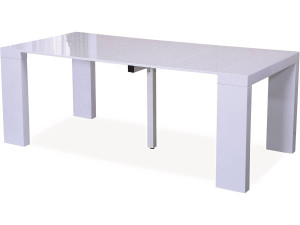 Eettafel uitschuifbaar keukentafel tafel "Dina" - 200/40 x 94 x 75 cm - Wit gelakt