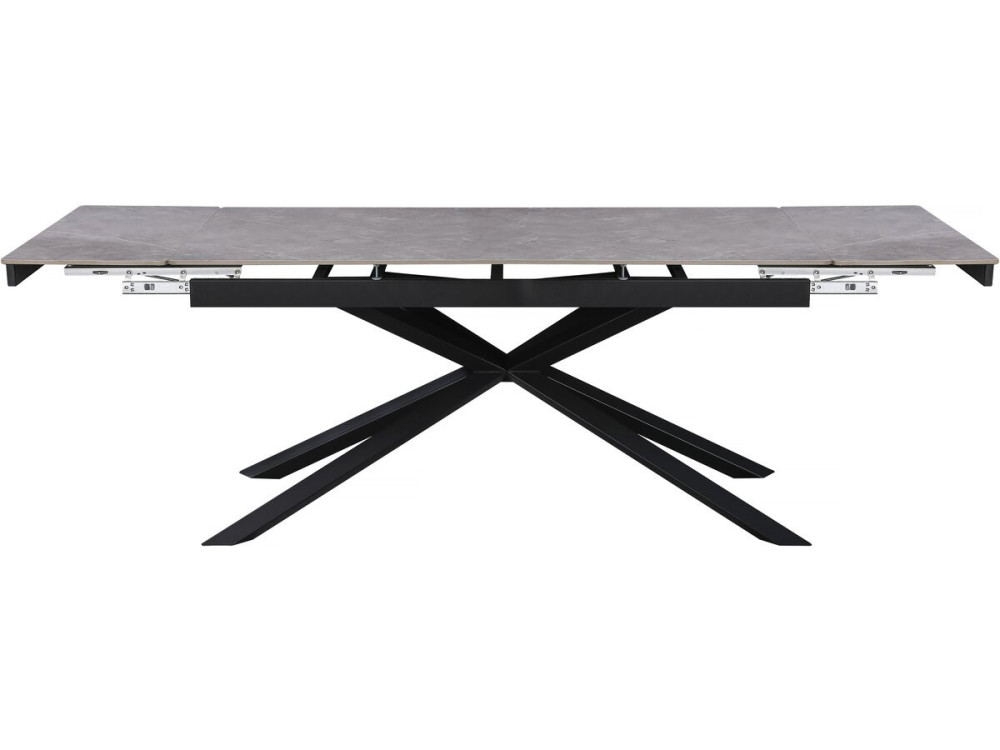 Uitschuifbare keramische eettafel voor 6 tot 10 personen "Celeste" - Marmergrijs