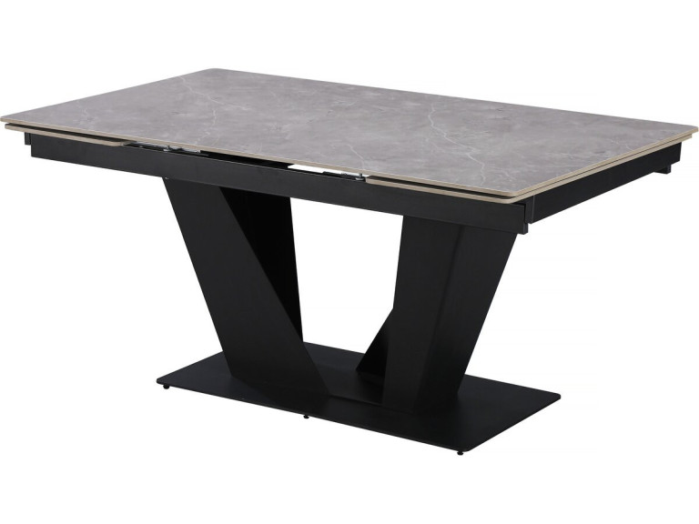 Uitschuifbare keramische eettafel - 160/240 cm - 6 tot 10 personen "Nova" - Marmergrijs